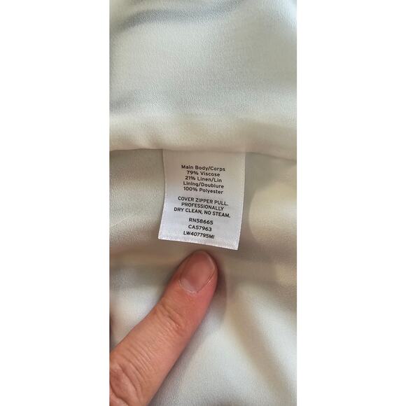 Beautiful Lewit Grid Check Cap Sleeve Dress In Ivory & Black Grid Stripe size 8 - Picture 9 of 11